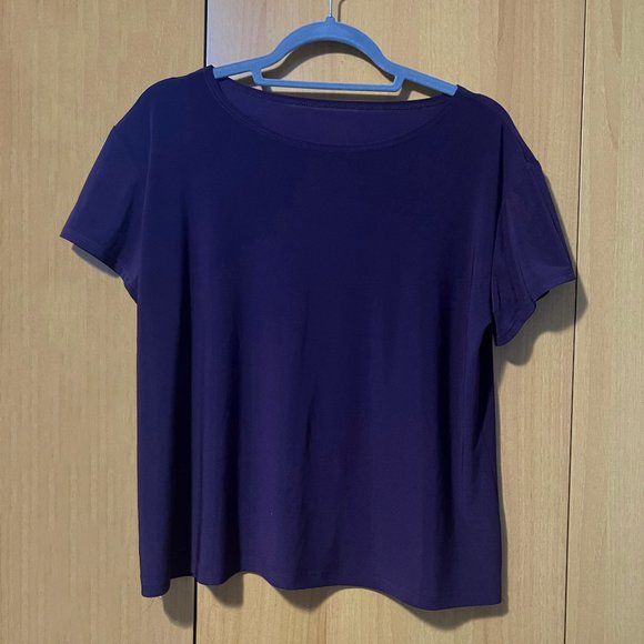 Purple Strechy Boxy T-Shirt - Picture 1 of 2